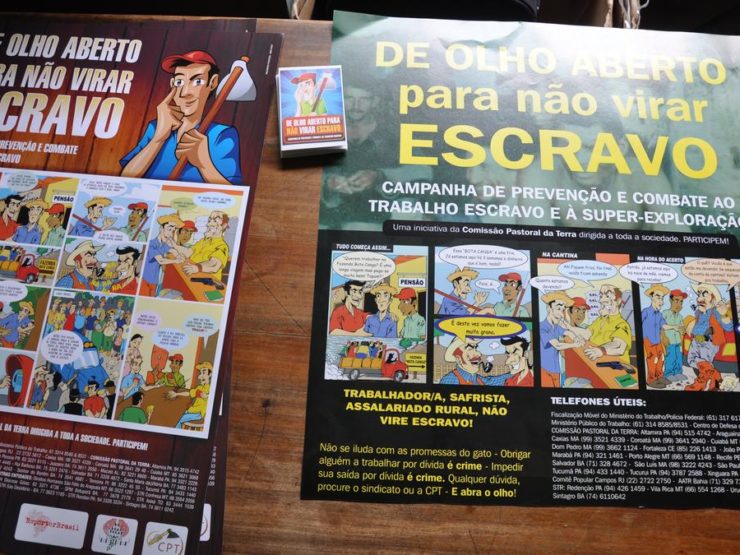 Brésil affiche contre esclavage