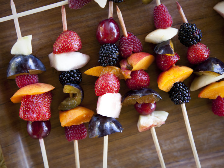 Brochettes de fruits