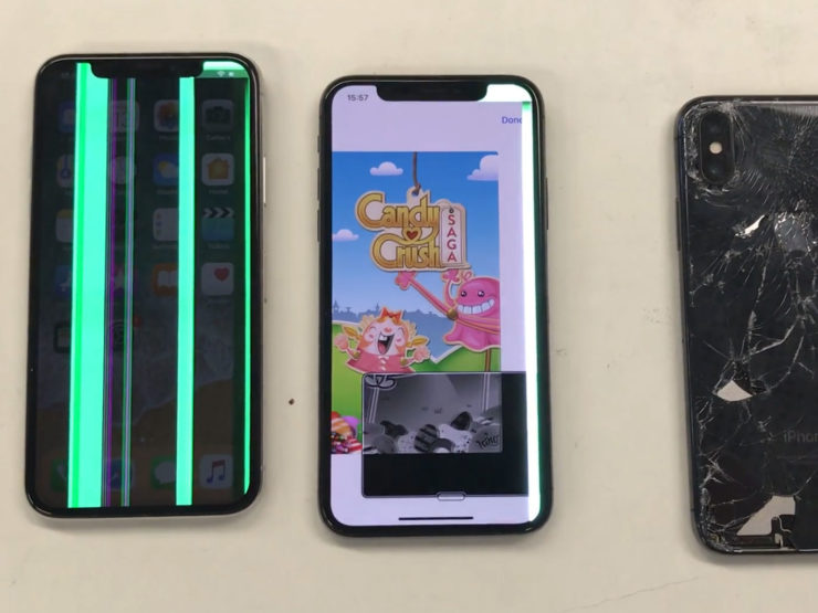 L'iPhone X soumis aux chocs. Photo: ICRT